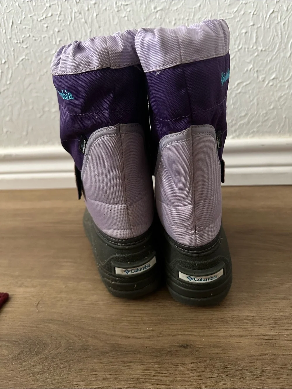 Kids Columbia Waterproof Winter Boots in Purple and Lilac